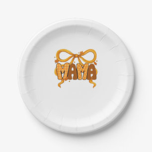 Autumn Coquette Mama – Cozy Fall Aesthetic with Bo Paper Plate