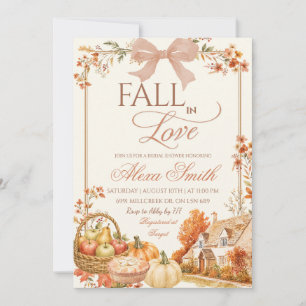 Autumn Coquette Pumpkin Farm Floral Bridal Shower Invitation