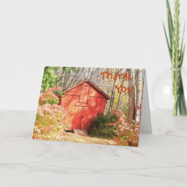 Autumn Corn Crib Thank You Card (Front)