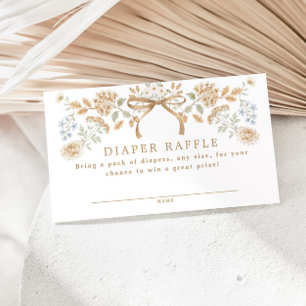 Autumn Cottage Baby Shower Diaper Raffle Enclosure Card
