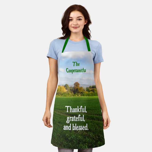 Autumn Countryside - Personalized Apron (Worn)
