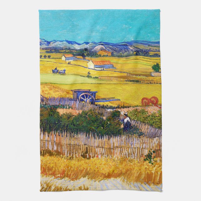 Autumn Countryside, Van Gogh Kitchen Towel (Vertical)