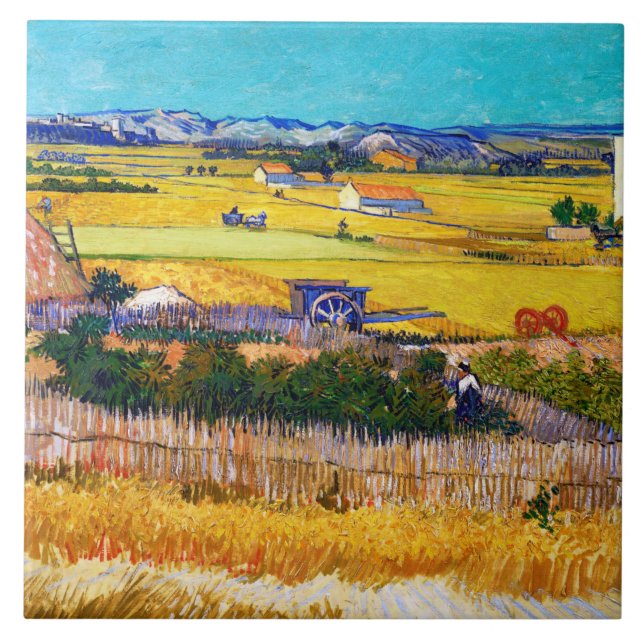 Autumn Countryside, Van Gogh Tile (Front)