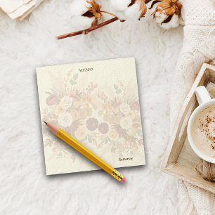 Autumn Cozy Florals Personalize Use and Name Notepad
