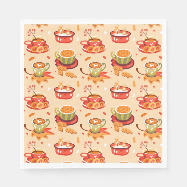 Autumn Cozy Pumpkin Spice  Napkins (Front)