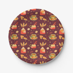 Autumn Cozy Pumpkin Spice Paper Plate