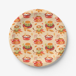 Autumn Cozy Pumpkin Spice  Paper Plates