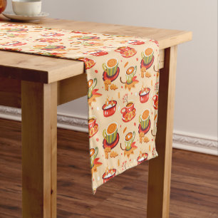 Autumn Cozy Pumpkin Spice  Short Table Runner