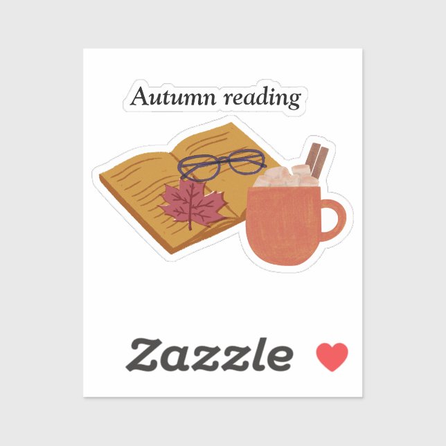 Autumn Cozy Vibes – Hot Cocoa, Book & Fall Leaves  (Sheet)
