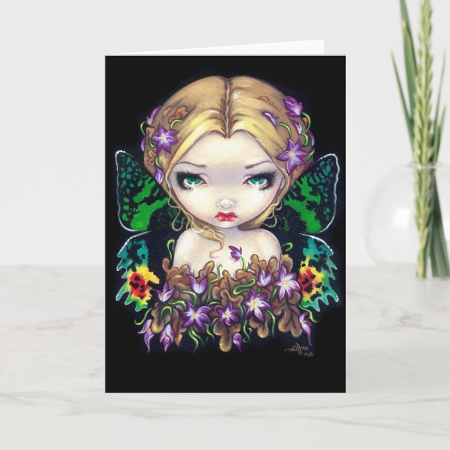 "Autumn Crocus Fairy" Greeting Card (Front)