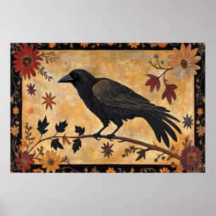 Autumn Crow Poster