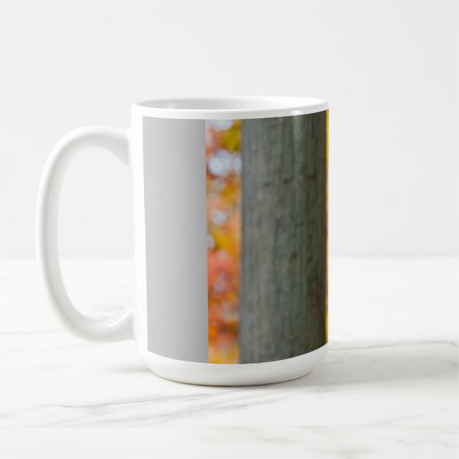 Autumn Curiosity: Monkeys at the Zoo in Fall Coffee Mug (Left)