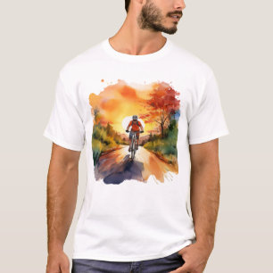 Autumn Cycling Adventure – Watercolour Bike Ride A T-Shirt