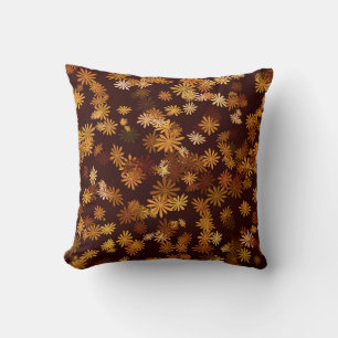 Autumn Daisies Throw Pillow