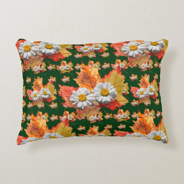Autumn Daisy Serenade Accent Pillow (Front)