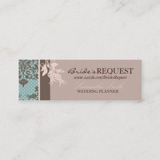 Autumn Damask Skinny Business Card