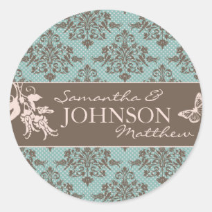 Autumn Damask Sticker