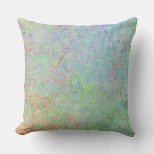 Autumn Dawn Neon Pastel Alcohol Ink Abstract Throw Pillow
