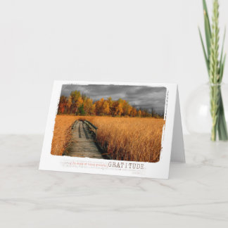 autumn day blank gratitude photography card