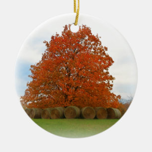 Autumn Day Ceramic Ornament