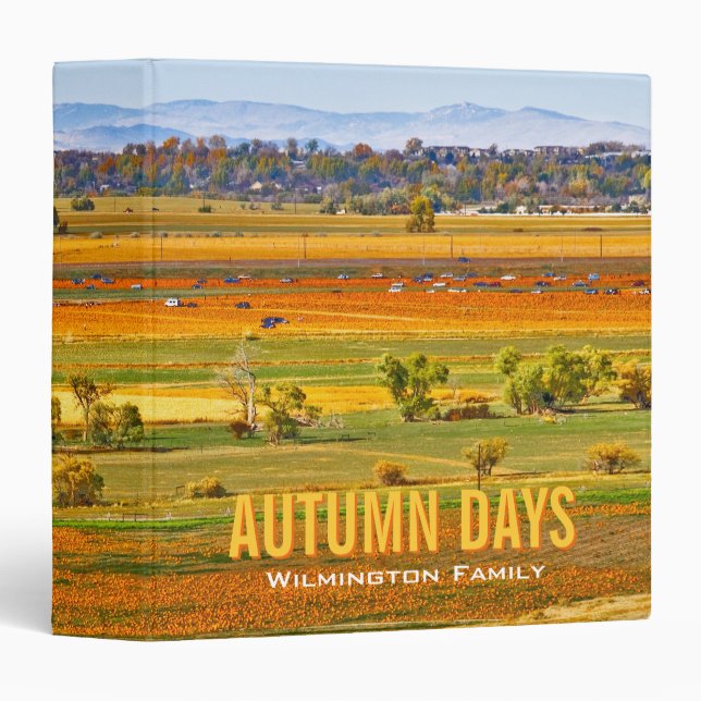 Autumn Days Pumpkin Harvest Binder (Front/Spine)