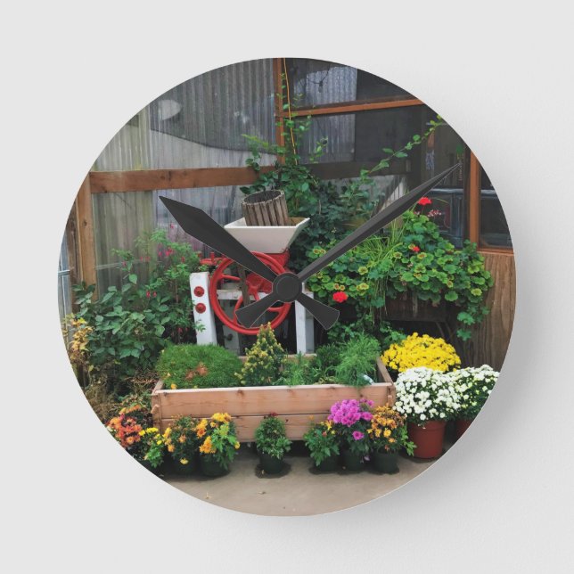 Autumn Decor Round Clock (Front)