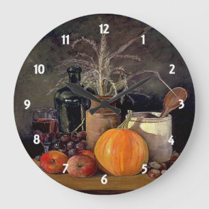 Autumn Decorations on Table Clock