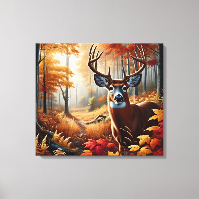 Autumn Deer Canvas Art (Front)