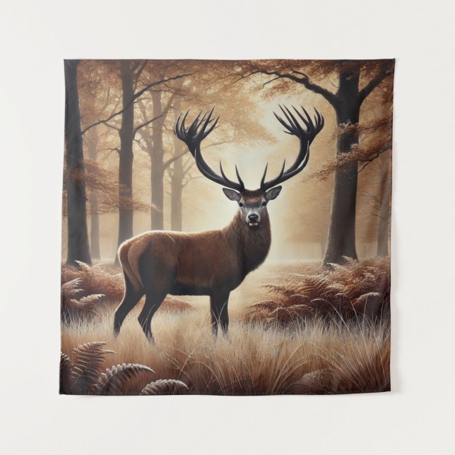 Autumn Deer Tapestry (Front)