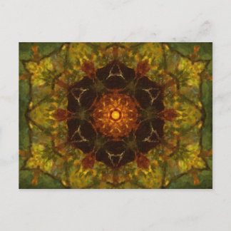Autumn Delight Kaleidoscope Art 5 Postcard
