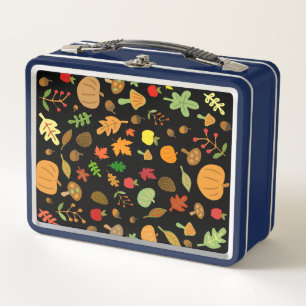 Autumn Design Metal Lunch Box