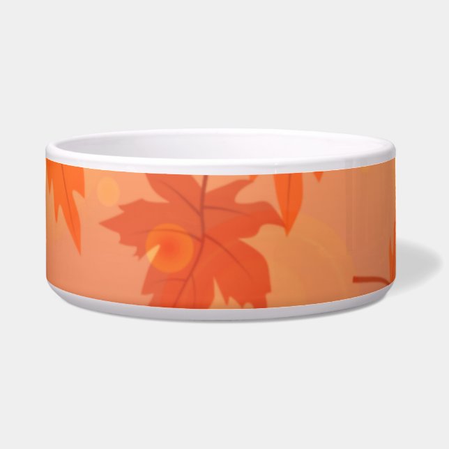 Autumn design with maple leaves and bokeh effect   (Front)