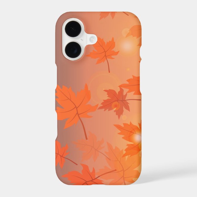 Autumn design with maple leaves and bokeh effect   (Back)