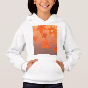 Autumn design with maple leaves and bokeh effect 