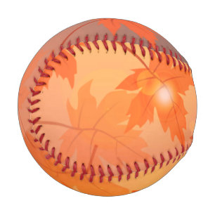 Autumn design with maple leaves and bokeh effect   baseball