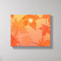 Autumn design with maple leaves and bokeh effect