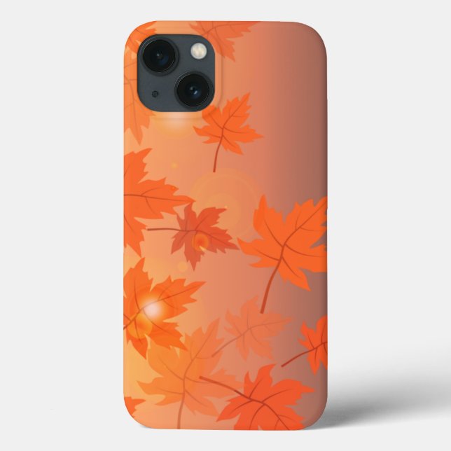 Autumn design with maple leaves and bokeh effect   Case-Mate iPhone case (Back)