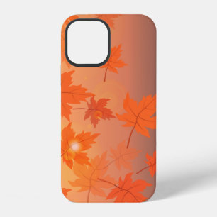 Autumn design with maple leaves and bokeh effect iPhone 12 case