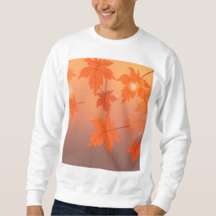 Autumn design with maple leaves and bokeh effect sweatshirt