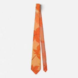 Autumn design with maple leaves and bokeh effect  tie