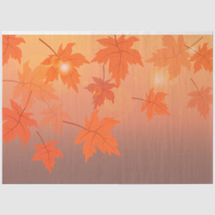 Autumn design with maple leaves and bokeh effect   tissue paper