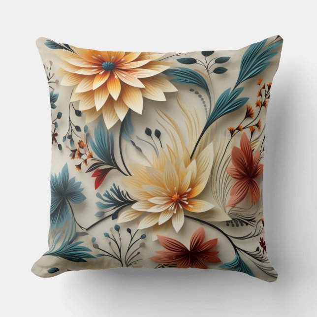 Autumn designs throw pillow (Front)