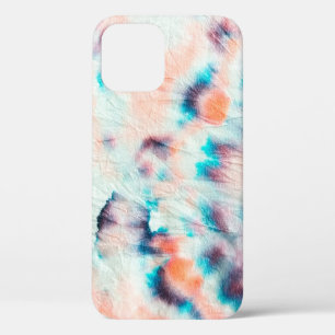 Autumn Dirty Art Graffiti. Tie Dye Shibori. Bordo iPhone 12 Case