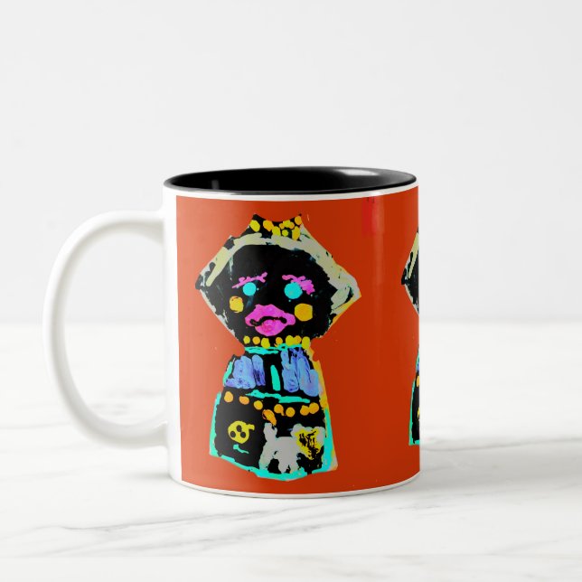 Autumn doll Two-Tone coffee mug (Left)