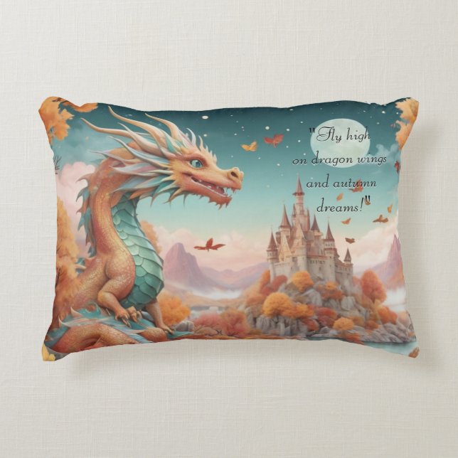 Autumn Dragon Starry Dreams Castle  Accent Pillow (Front)
