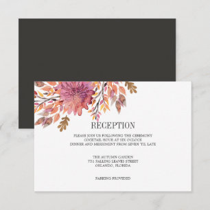 Autumn Dream   Wedding enclosure RECEPTION Invitation