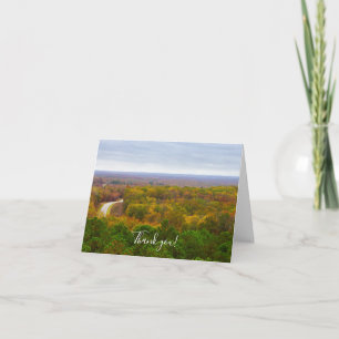 Autumn Drive Pano Thank You Card