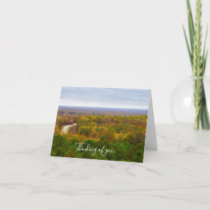 Autumn Drive Pano Thinking Of You Card