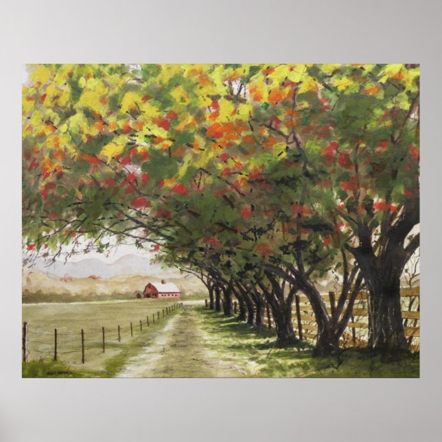 Autumn driveway poster (Front)