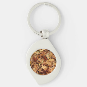 autumn, dry leaves keychain